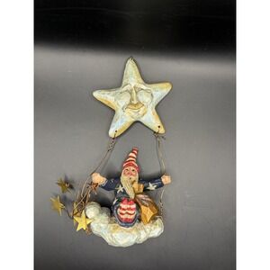 Pat Schifferl (Pipka) Signed Ornament Star Wizard Santa Folk Art Vintage PSP03